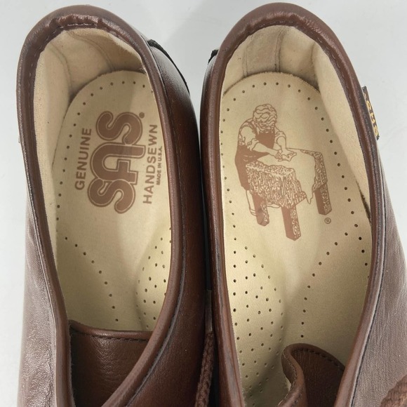 SAS Siesta Loafer Comfort Shoes Supple Leather Lace Up Brown Women's Size 8.5 - Picture 8 of 12